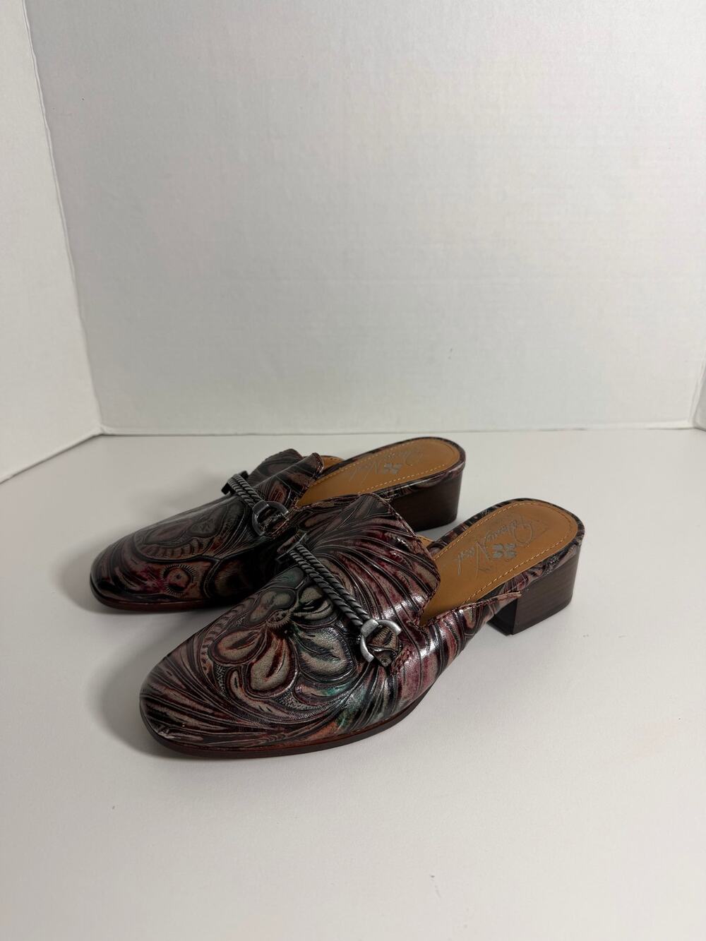 Patricia Nash Leather Slip On Mules Womens Size 6